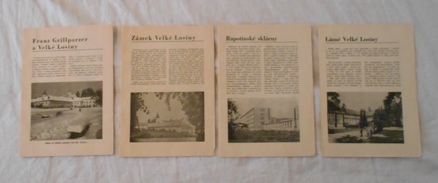 Zámek Velké Losiny a okolí - Výběr vlastivědných zajímavostí 1970