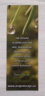 Záložka Z ráje do ráje - Žalm 104,24
