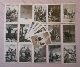 Ilustrace Zdeněk Burian z knihy Pouští a prérií - 20 listů - 1987