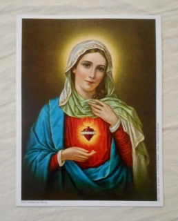 Svatý obrázek Heiliges Herz Mariae - 14,5 x 19 cm