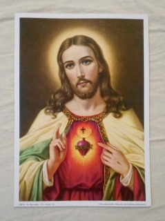 Svatý obrázek Heiliges Herz Jesu - 14 x 20 cm
