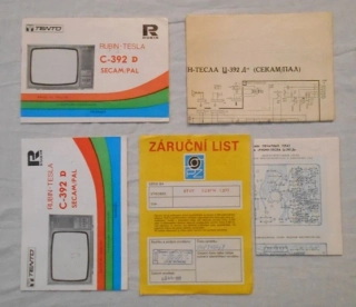 Návod k obsluze a technické podklady televizor Rubin Tesla - 1988