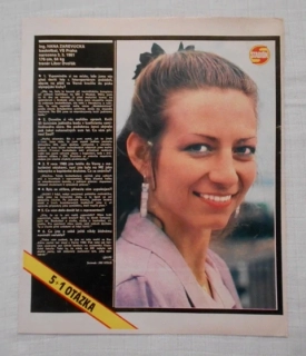 Časopis Stadion 1989 - poslední list s rubrikou 5 + 1 otázka Hana Zarevúcká