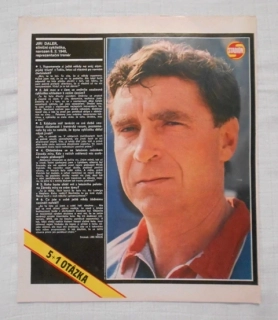 Časopis Stadion 1989 - poslední list s rubrikou 5 + 1 otázka Jiří Daler