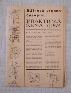 Střihová příloha časopisu Praktická žena 7/1974