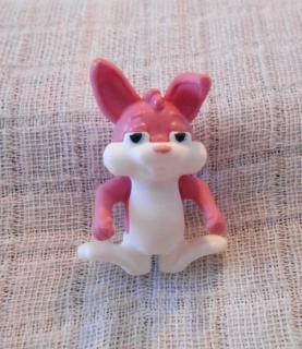 Dětská figurka - Růžový králík Kinder Joy 2024 - 4 cm neúplný/bez pytle
