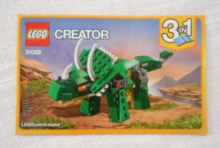 Lego Creator 3v1 31058 Ceratopsid návod - Lego 2022 / JEN NÁVOD /