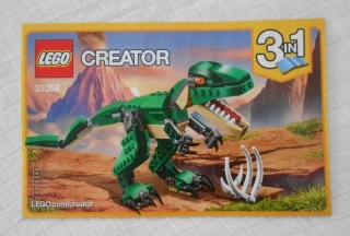 Lego Creator 3v1 31058 Tyranosaurus Rex návod - Lego 2022 / JEN NÁVOD /