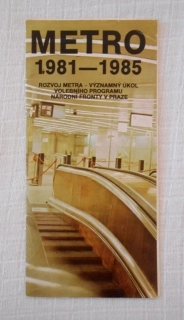 Propagační leták Metro 1981-1985 - Praha