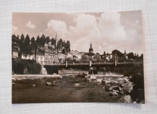 Pohlednice Vsetín Pohled na Horní město - černobílá nepoužitá