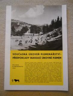 Současná úroveň plemenářství - Příloha časopisu Náš chov 1965