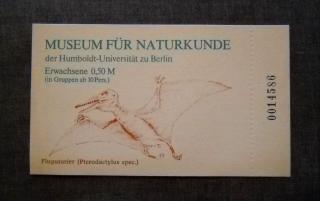 Vstupenka Museum Für Naturkunde Berlín - 0,50M