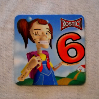 Sběratelská magnetka řada Kostíci čísla - 6