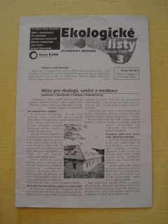 Časopis Ekologické listy - číslo 3 březen 2005