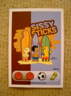Sběratelská kartička The Simpsons ze série Sport číslo 30/144