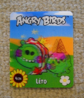 Sběratelská 3D kartička Angry Birds číslo 4/24 Léto