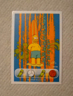 Sběratelská kartička The Simpsons ze série Sport číslo 28/144