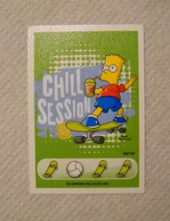 Sběratelská kartička The Simpsons ze série Sport číslo 69/144