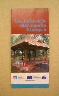 Regionální propagační leták Jurkovičův altán v parku Kinských