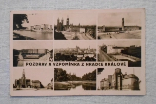 Pohlednice Pozdrav a vzpomínka z Hradce Králové - Grafo Čuda Holice