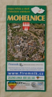 Mohelnice mapa města a okolí s leteckým snímkem