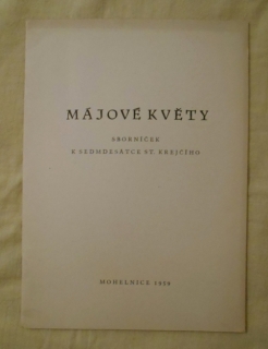 Sborníček Májové květy - Mohelnice 1959