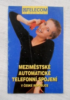 Leták SPT Telecom Meziměstské automatické telefonní spojení v ČR