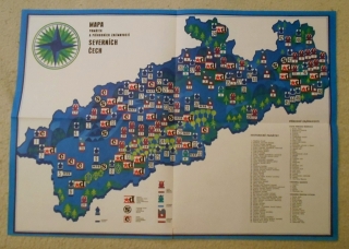 Mapa Hlavní památníky dělnického hnutí - příloha k: Severní Čechy
