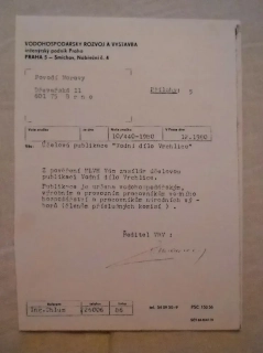 Vodohospodářský rozvoj a výstavba - oznámení o zaslání publikace