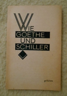 Knižní objednací lístek Wie Goethe uns Schiller - Reclam jun. Leipzig