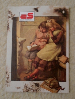 Reklamní kalendář Česká spořitelna a.s. skládaný s rozvrhem hodin - rok 1997-1998