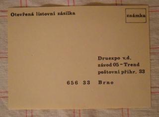 Objednací lístek projektové dokumentace rod. domků Druexpo Brno