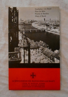 Mapa Stadtplan von Basel / Městský plán Basilej / - 1968