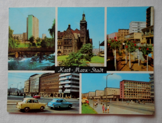 Pohlednice Karl-Marx-Stadt - barevná - 1972