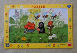 Puzzle - Krteček - Krteček a jahody 15 dílků - Dino Toys 2000