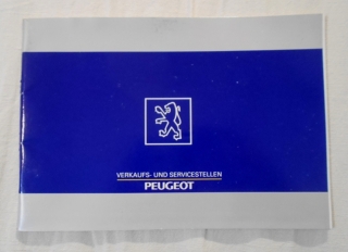 Peugeot Verkaufs- und Servicestellen in Deutschland - 1995