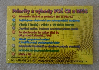 Puzzle - propagační puzzle 54 ks - Priority a výhody VOŠ CR a MOS