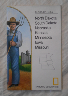 Mapa USA North and South Dakota Nebraska Kansas Minnesota Iowa Missouri - National Geographic - anglicky