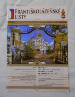 Časopis Františkolázeňské listy ročník XXVI. číslo květen 2018
