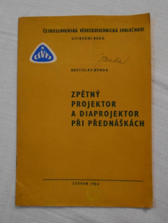 Břetislav Benda - Zpětný projektor a diaprojektor při přednáškách - 1984