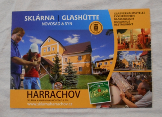 Pohlednice Harrachov Sklárna a minipivovar Novosad & syn - barevná nepoužitá