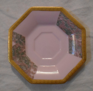 RGK Loučky talířek 12 cm hand painted 14 karat gold