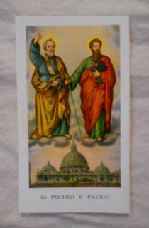 Svatý obrázek SS. Pietro e Paolo - italsky