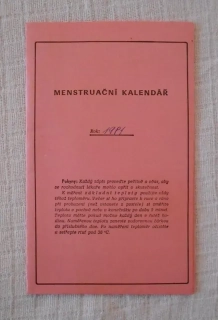 Zdravotní osobní záznam - Menstruační kalendář 1981