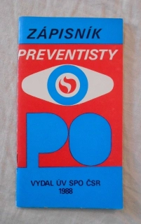 Zápisník preventisty Požární ochrany - 1988
