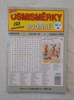 Osmisměrky rodinné rok 2025 číslo 4 duben - nevyluštěný